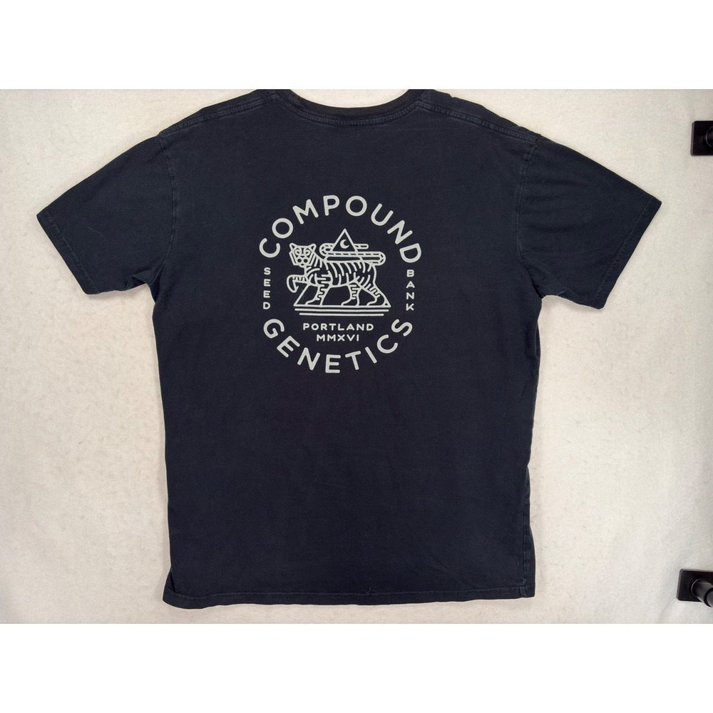 Compound Genetics Seed Bank Portland T-Shirt Mens XLTiger trees
